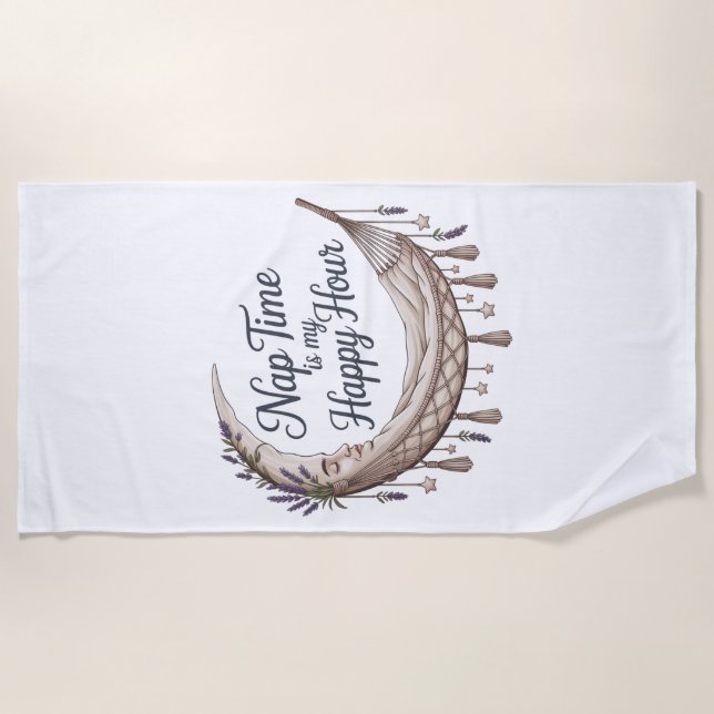 Toalla De Playa Nap Time Is My Happy Hour (Anverso)