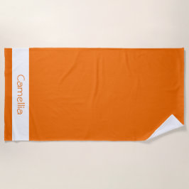 Toalla De Playa Naranja Bridesmaids Nombres Moda caligráfica Elega