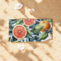 Naranja Citrus Whimsical Watercolor Fruta & Floral