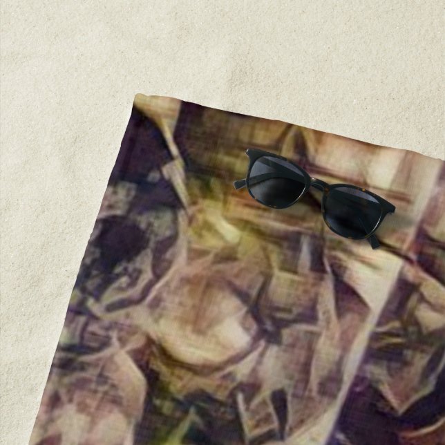 Toalla De Playa Naranja Guana Art (In situ)