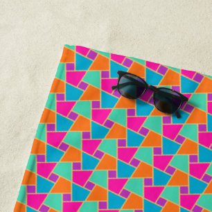 Toalla De Playa Naranja rosa morado trono islámico turquesa