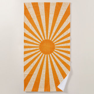 Toalla De Playa Naranja Sunrise Vintage Sun Summer Pool