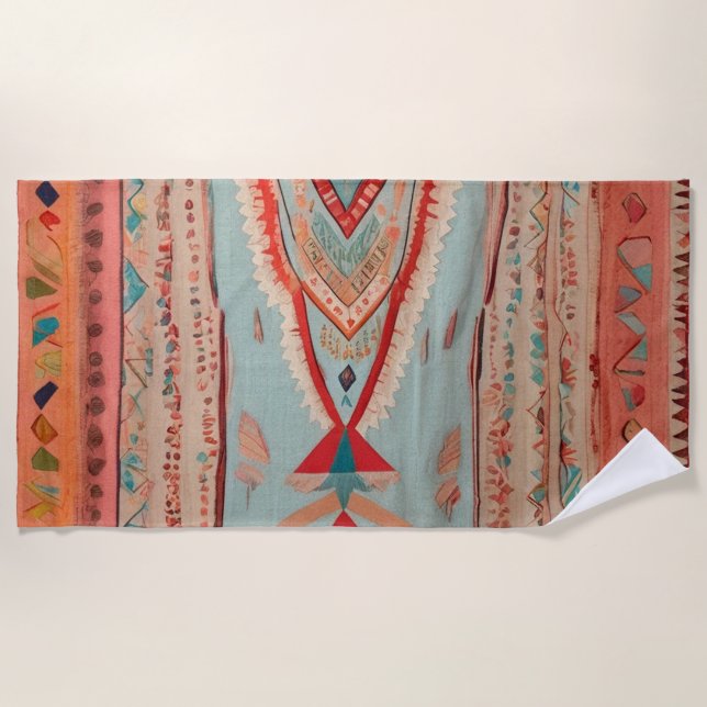 Toalla De Playa Native America Pattern (Anverso)