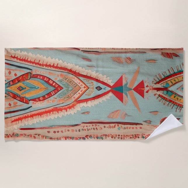 Toalla De Playa Native America Pattern (Anverso)