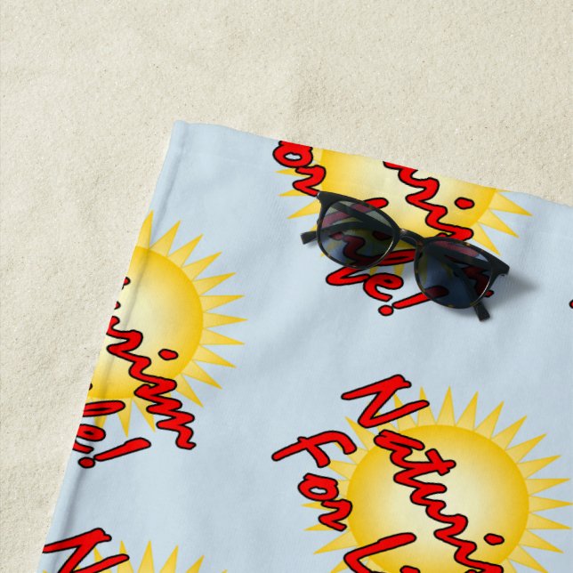 Toalla De Playa Naturista - ¡Naturismo De Por Vida! (In situ)