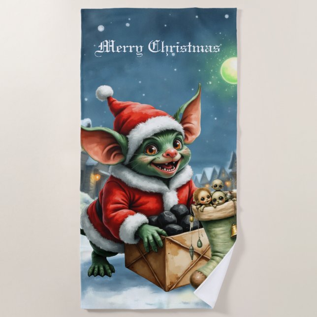 Toalla De Playa Naughty List Delivery: The Goblin Clause Chronicle (Anverso)