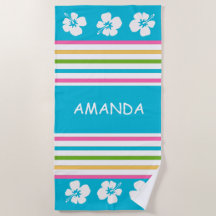 Toalla de playa Náutica con rayas onduladas y dive