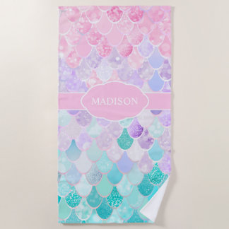 Toalla de playa náutica elegante linda del