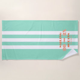 Toalla De Playa Nautical Celebration Stripes logo