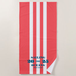 Toalla De Playa Nautical Party Beach Towel