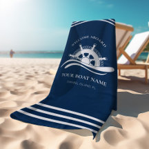 Nautical Ship Wheel Nombre del barco Bienvenido a