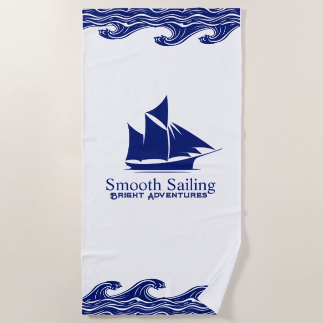Toalla de Playa Navegación Tranquila (Anverso)