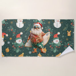 Toalla De Playa Navidades en julio con SANTA CLAUS