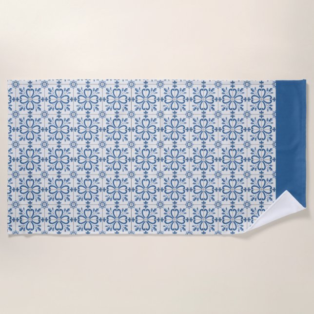 Toalla De Playa Navidades hojas y pétalos de flores (Anverso)