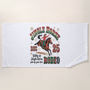 Toalla De Playa Navidades Rodeo Jingle Horse