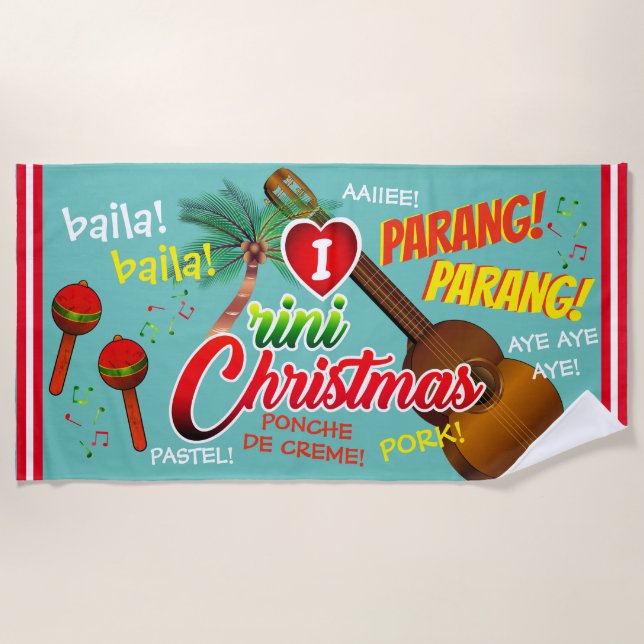 Toalla De Playa Navidades trinitenses de Best / Marac y Cuatro (Anverso)