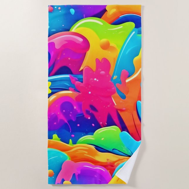 Toalla De Playa Nebulosa de colores (Anverso)