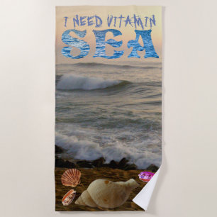 TOALLA DE PLAYA NECESITO MAR VITAMINO
