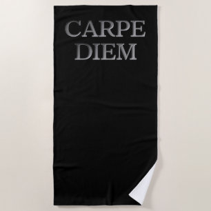 Toalla de playa negra de Carpe Diem