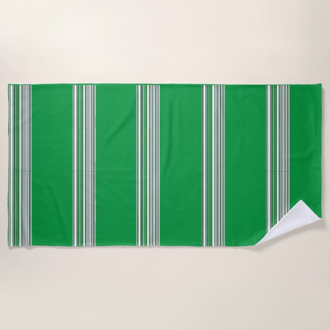 Toalla de playa negra y verde (Anverso)