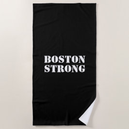 Toalla De Playa Negro blanco "Boston Strong"