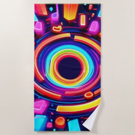 Toalla De Playa Neon Vortex Odyssey