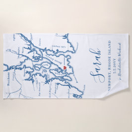 Toalla De Playa Newport RI Personalizada Bachelorette Weekend