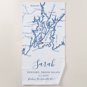 Toalla De Playa Newport RI Personalizada Bachelorette Weekend