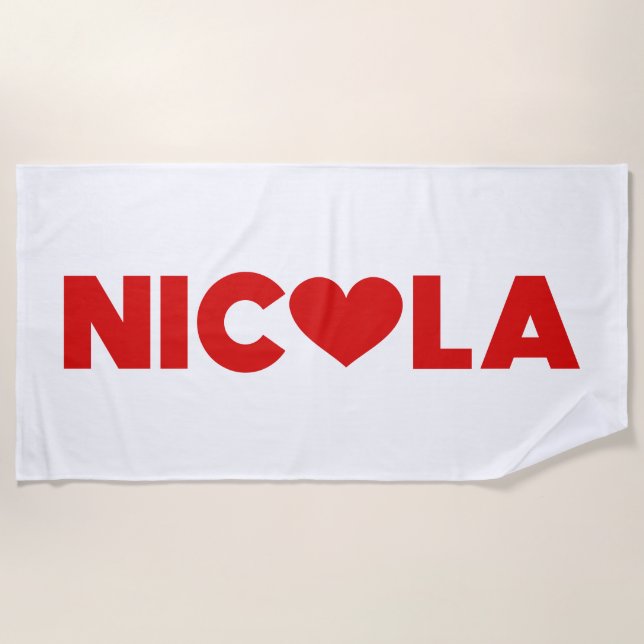 Toalla De Playa Nicola Love (Anverso)