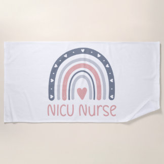 Toalla De Playa NICU Enfermera Boho Rainbow NICU Enfermeras Regalo