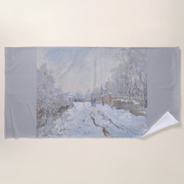 Toalla De Playa Nieve en Argenteuil (por Claude Monet) (Anverso)