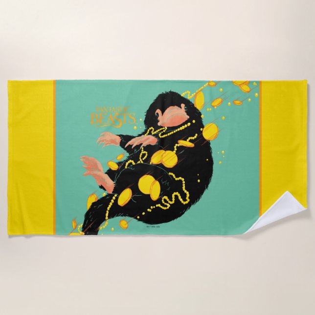Toalla De Playa Niffler Floating With Gold (Anverso)