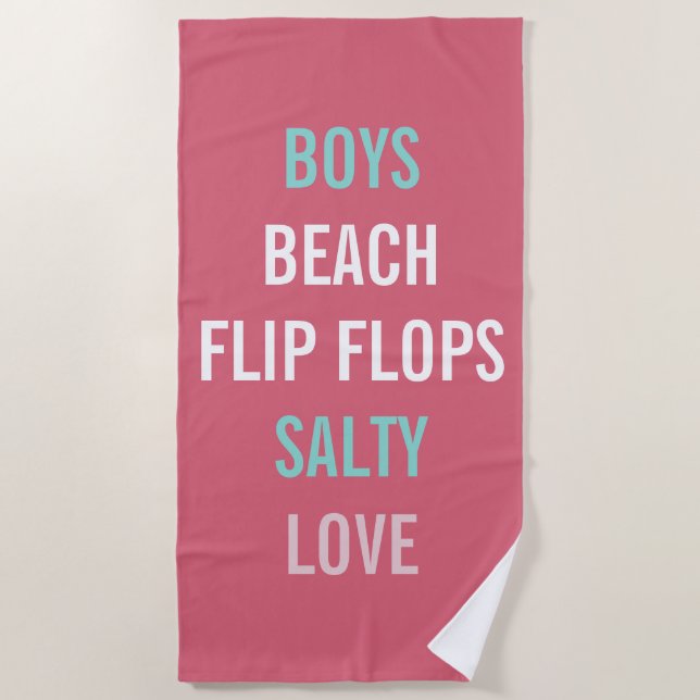 Toalla De Playa Niños Amantes Verano Nantucket Red Pool Beach Toal (Anverso)