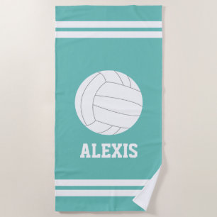 Toalla De Playa Niños con temas de voleibol personalizados