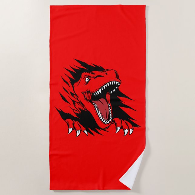 Toalla De Playa Niños dinosaurios (Anverso)