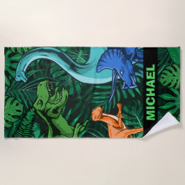 Toalla De Playa Niños dinosaurios Dino Jurassic Trex Boy