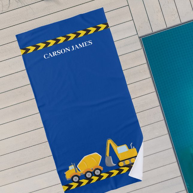 Toalla De Playa Niños Vehículo de Construcción Personalizados Niño (Subido por el creador)