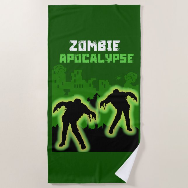 Toalla De Playa Niños zombis apocalípticos (Anverso)
