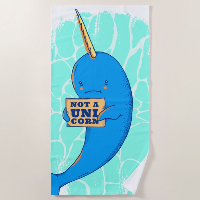 Toalla De Playa No es un unicornio, Narwhale (Anverso)