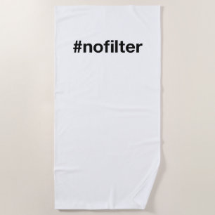Toalla De Playa NO FILTER Hashtag