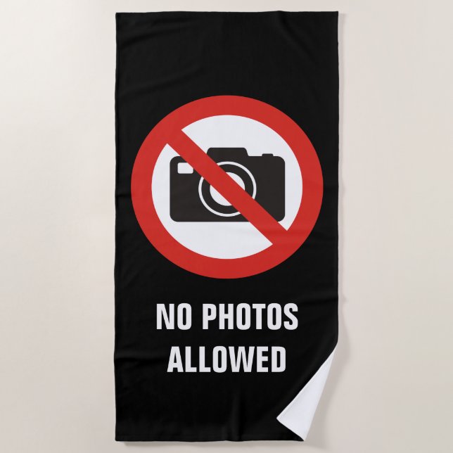 Toalla De Playa No se Permiten Fotos (Anverso)