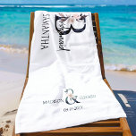 Toalla De Playa Nodesmaid Boho Letra floral Bachelorette Weekend<br><div class="desc">Toalla de playa de dama de honor para personalizar a las damas de honor para que tomen su fin de semana de soltera o un regalo de bienvenida para su boda de destino. La dama de honor está escrita a mano y con letras neutras de flores de boho. También se...</div>