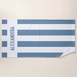 Toalla De Playa Nombre Azul Última Tostada En la Costa Despedida d