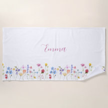 Nombre de acuarela Flor silvestre Minimalista Boho
