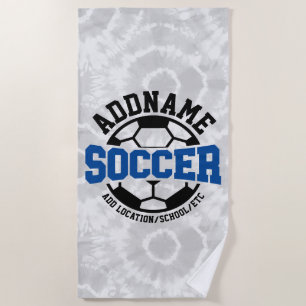 Toalla De Playa NOMBRE DE ADD Personalizado Jugador de Fútbol Tipo