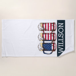 Toalla De Playa Nombre de la FAMILIA de Cervezas AMERICANA