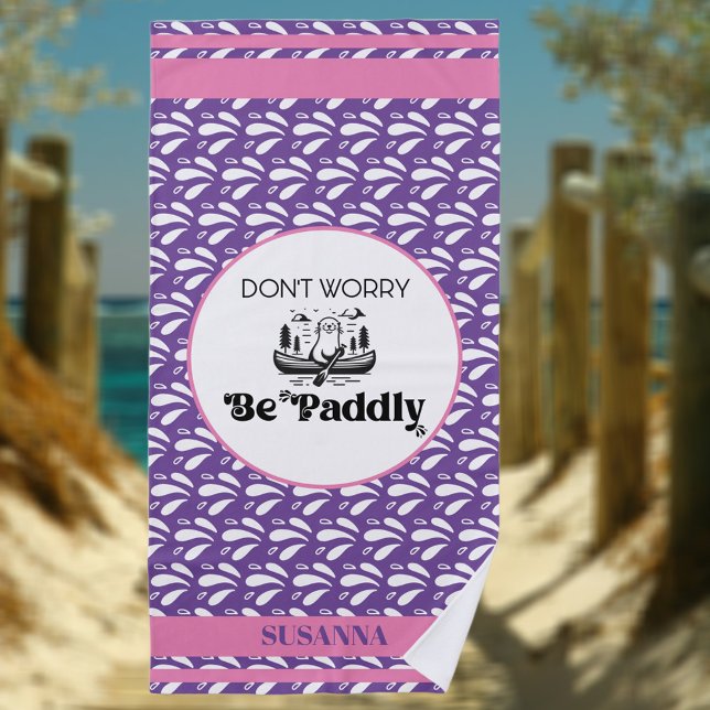 Toalla De Playa Nombre de la mancha del patrón de agua púrpura (Subido por el creador)