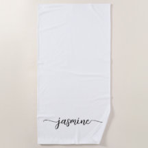 Nombre de monograma blanco minimalista en letra gr