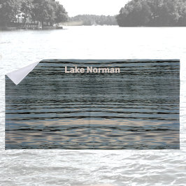 Toalla De Playa Nombre del lago del Personalizable acuático del la