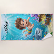 Nombre personalizado Aventura submarina Niño